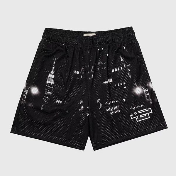 

fashion luxury shorts classic ee basic men's short new york city skyline men women casual fitness sports pants summer man pant gym mesh, White;black