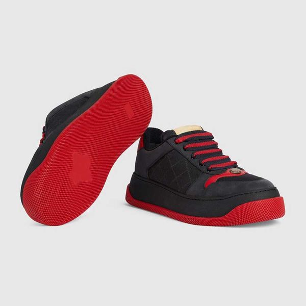 

designer sneakers dirty shoes calfskin casual shoes men women reflective sneaker mens platform shoe suede 5cm thick bottom womens luxury lea, Black