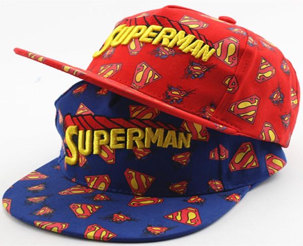 

new children superman hip hop baseball cap summer colorful letters kids sun hat boys girls snapback caps for 28 years old1874793, Blue;gray
