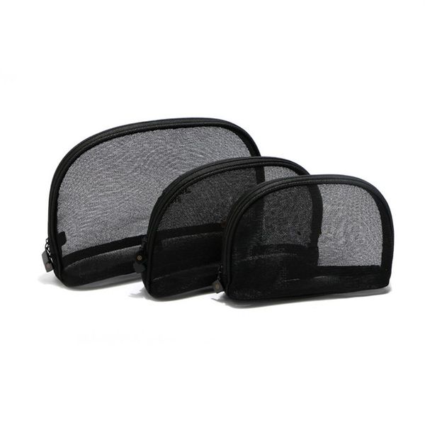 

women mesh fashion makeup case 3pcs set vanity cosmetic case makeup organizer bag toiletry clutch pouch boutique310u