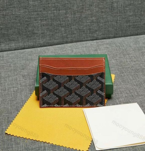 

10a tier mirror quality small card holder womens canvas coin purse real leather black handbag luxury designers wallet with box3248051, Brown;gray