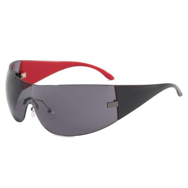 

concave style frameless one piece sunglasses sports riding fashionable, White;black