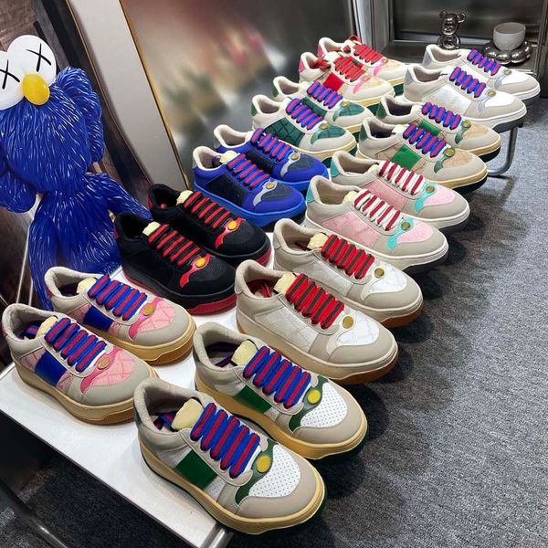 

men women quality designer shoes sneakers 2023 embroidered white green red stripes womens shoes sneaker walking sport trainers, Black