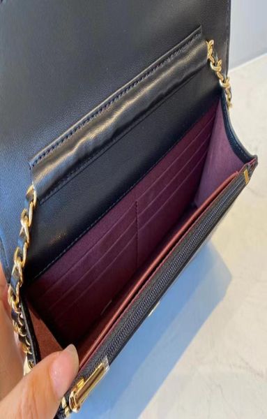 

fashion selling classic upgraded magnetic hardware womens chain wallets sheepskin luxurys designer bag coin purse card5401904, Red;black