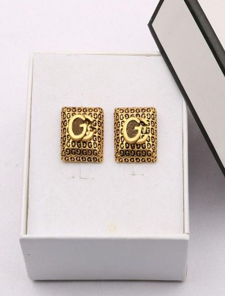 

2 styles 18k gold plated gold ear stud earrings brand designers geometry double letters geometric women earring wedding party jewe5339874, Golden;silver