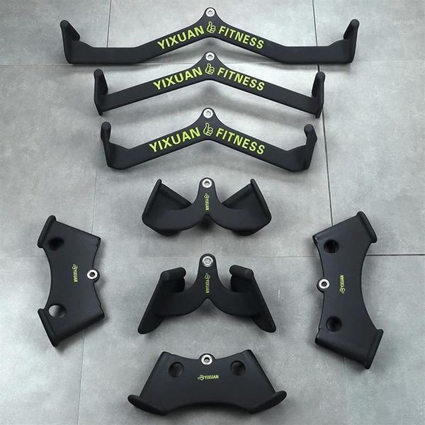 

1 set gym pully cable machine attachment home triceps back muscle another handle grip for rowing machine accessorie1189s