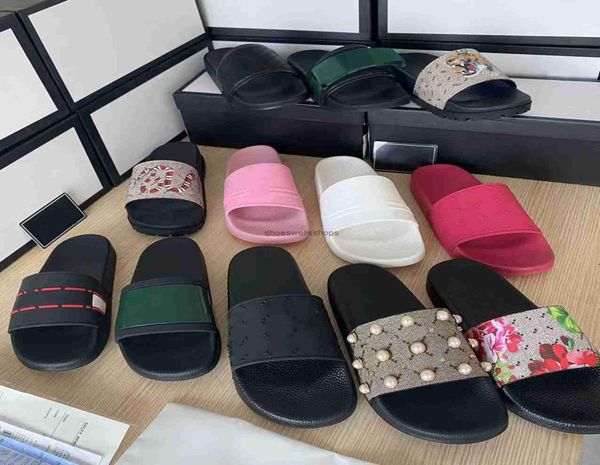 

designer slides women man slippers luxury sandals brand sandals real leather flip flop flats slide casual shoes sneakers boots by8556240, Black