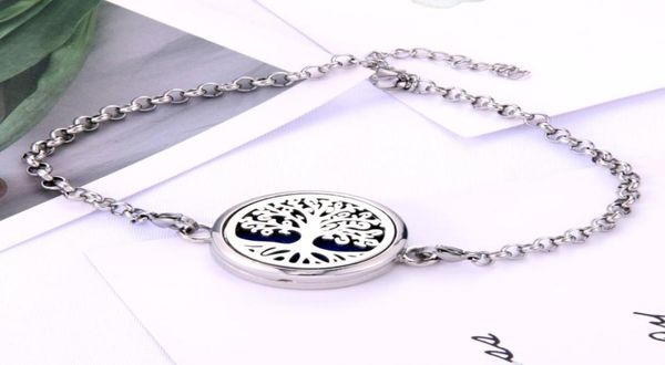 

new perfume essential oil diffuser locket bracelet stainless steel bangle magnetic for women bracelet3133766, Golden;silver