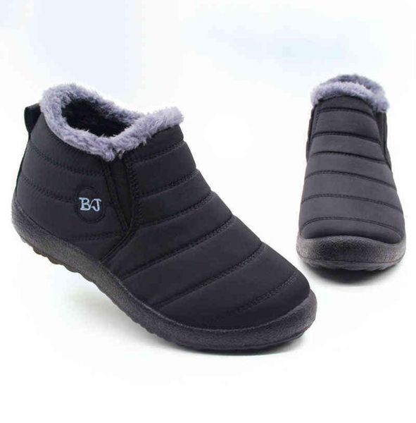 

men boots lightweight winter shoes for men snow boots waterproof winter footwear plus size 47 slip on ankle winter boots 215927418, Black