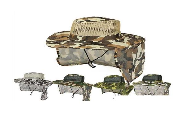 

boonie hats outdoor camouflage caps sport leaf jungle military cap fishing hats sun screen gauze cap cowboy packable army bucket h6254654, Blue;gray