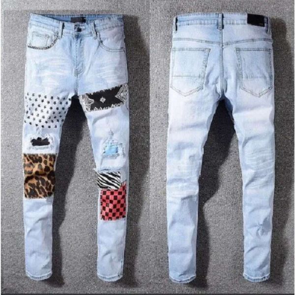 

designer stack stacked jeans european purple jeans for mens quilting ripped for trend brand vintage pant mens fold slim skinny390548701, Blue