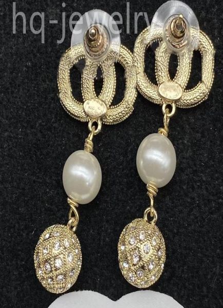 

2023 earrings designer for women stud luxury gold heart shape pearl crystal gold double v letter 925s silver jewelry classic 2883063202, Golden;silver