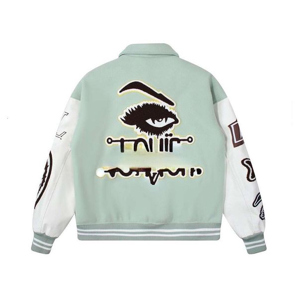 

1V Trench Coats Designer Jacket Men Women Sweatshirt Classic Embroidery Varsity Jackets Luxury Clothing Woolen Coat High Version Men's Jacket, No.3