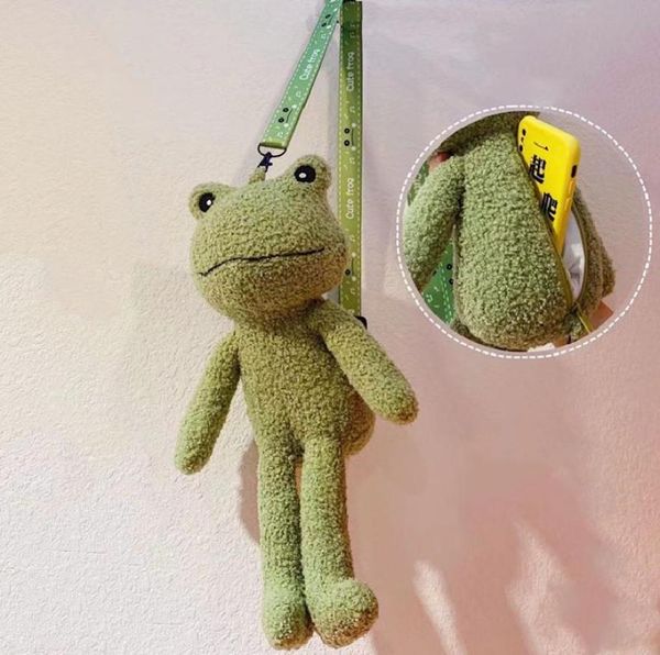 

evening bags girl funny green frog shoulder bag plush toy doll mobile phone women39s coin purseevening7813159