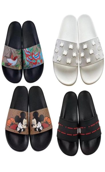 

luxury designer men039s and women039s sandals comfortable platform slippers genuine beige brick red beach slide slippers out7803464, Black