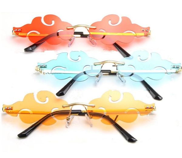 

fashion sunglasses personality clouds sun glasse rimless eyewear goggles masquerade eyeglasses party ornamental a8443603, White;black