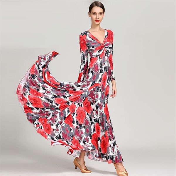 

2019 waltz dress flamenco costumes standard social dresses standard social dress ballroom dance dress fringe dancing clothes242w, Black;red
