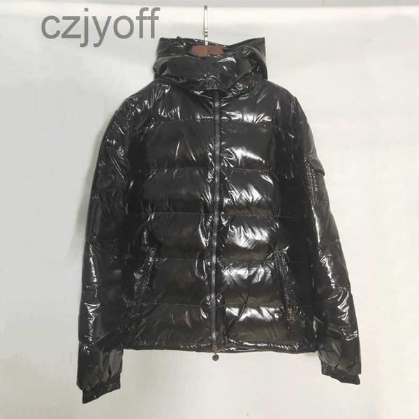 

winter men down jacket parkas designer coats fashion puff jackets classic hooded thick outdoor casual warm feather man outwear bright black