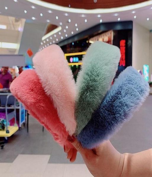 

sweet retro women elegant rabbit fur headbands hairbands vintage hair accessories hair bands winter party jewelry headband christm8223673, Silver