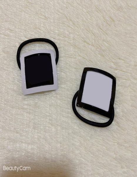 

45cm fashion black and white acrylic square rubber bands head rope hairpin for ladies favorite headdress jewelry accessories vip 3862678, Pink