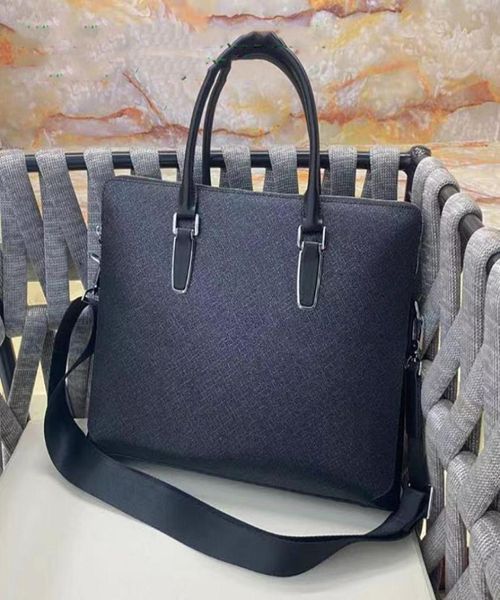 

new men shoulder briefcase black leather designer handbag business lapbag briefcases messenger bags with nameplates totes men2632414