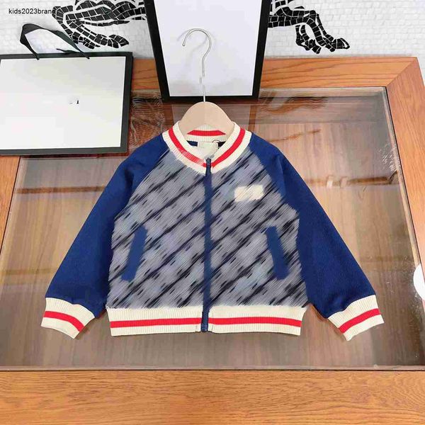 

baby clothes designer kids coats fashion child jacket size 100-150 cm letter grid full print baby autumn clothing overcoat for boys aug30, Blue;gray
