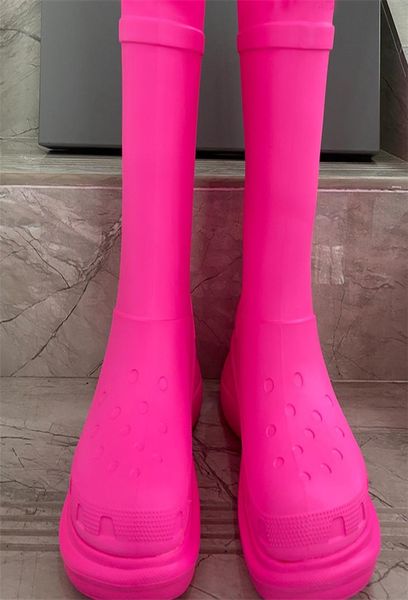 

fashion r shoes rubber round toe rain boots deluxe waterproof casual shoes size 3542 with box3410856, Black