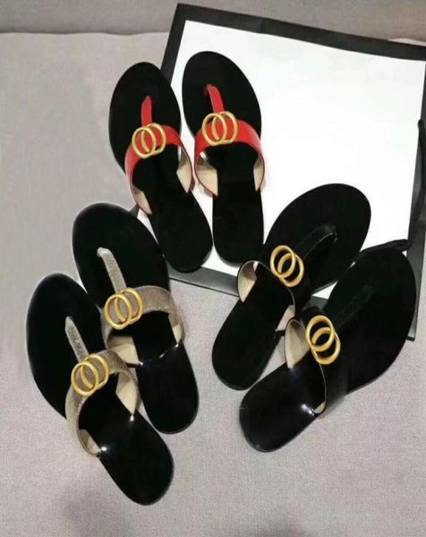 

classic men slippers big summer rubber bottom woman shoe beach slides letter flat slipper designer shoes metal button sandals lazy7522460, Black