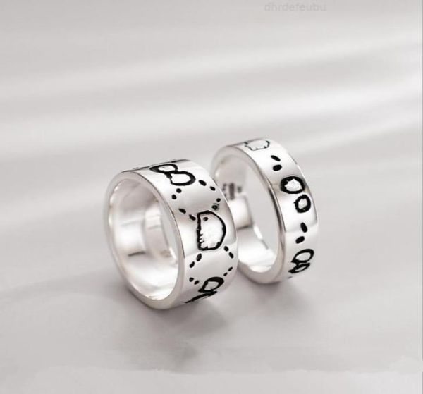 

skull street titanium steel band ring fashion couple party wedding men and women jewelry rings gift 202282966856005982, Silver