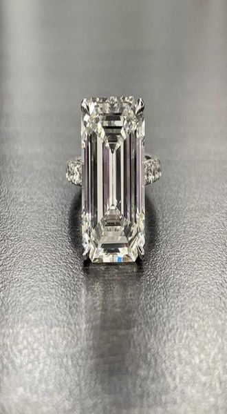 

luxury 100 925 sterling silver created emerald cut 4ct diamond wedding engagement cocktail women rings fine jewelry whole p082981922