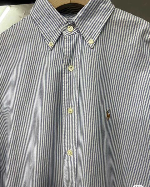 

designer rl shirt men's/women's couple's oxford cloth long sleeved pony, White