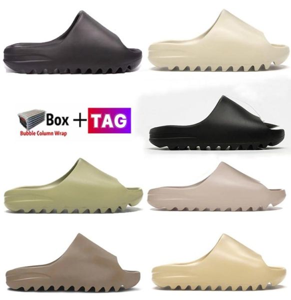 

runner slippers men women flat sandals beach slides black onyx bone desert sand earth brown enflame orange pure resin azure o9571486