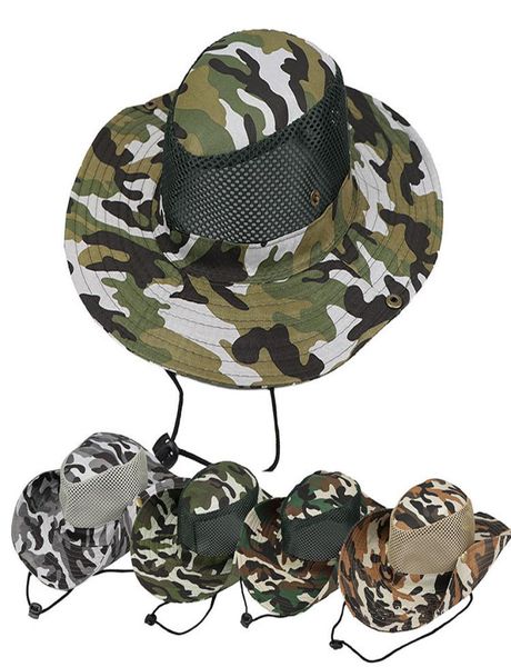 

boonie hat sport camouflage jungle military cap adults men women cowboy wide brim hats for fishing packable army bucket hat aaa1875962602, Blue;gray