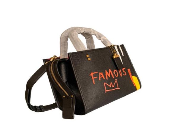 

women bags 2021 new rogue 25 cm graffiti tote bag 1941 series single shoulder purse senior feeling restoring ancient ways cowhide 5924392