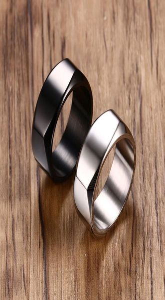 

8mm mens punk ring titanium steel simple ring for men cocktail male ceremony jewelry3437140, Silver