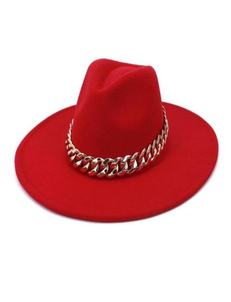 

95cm big brim women men solid color peach heart faux wool felt jazz fedora hats with chain panama party wedding formal hat9068995, Blue;gray