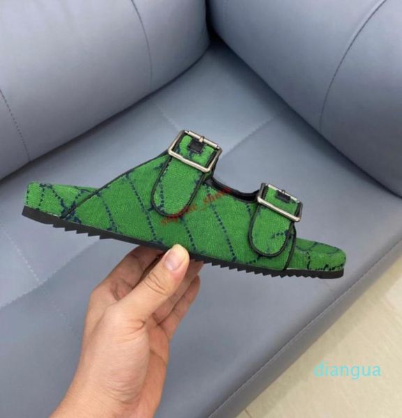 

platform sandals flat summer designer slides for men women big size 46 slippers cottom rubber leather loafers ladies fashion20229180165, Black