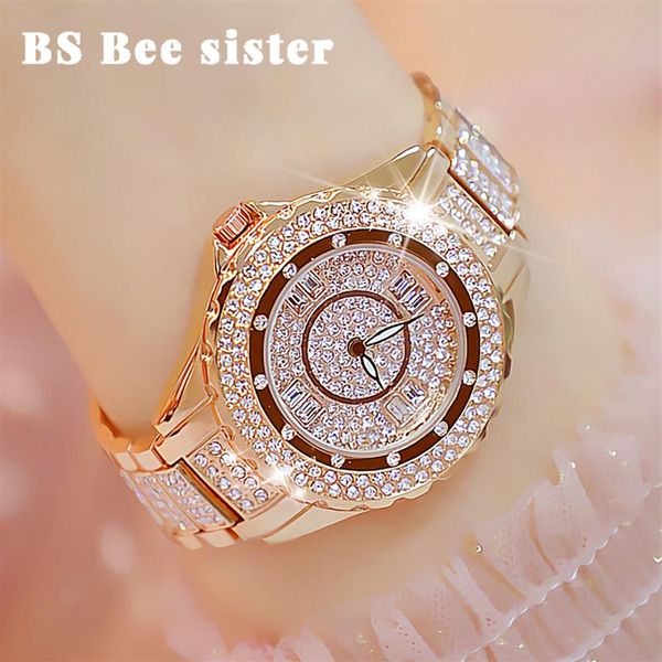 

crystal women watches designer brand luxury diamond rose gold woman watch stylish elegant ladies wrist watch montre femme 2019296w, Slivery;brown