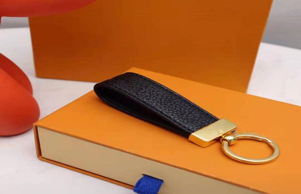 

high qualtiy leather keyring holder brand keychain brand designers men women car bag key chain with box jeya1064373, Silver