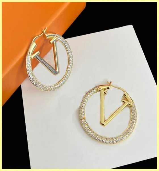 

women gold earring fashion womens jewelry luxurys designers hoop earrings studs dimond letters l earrings with box 21120602r2160772449182, Golden;silver