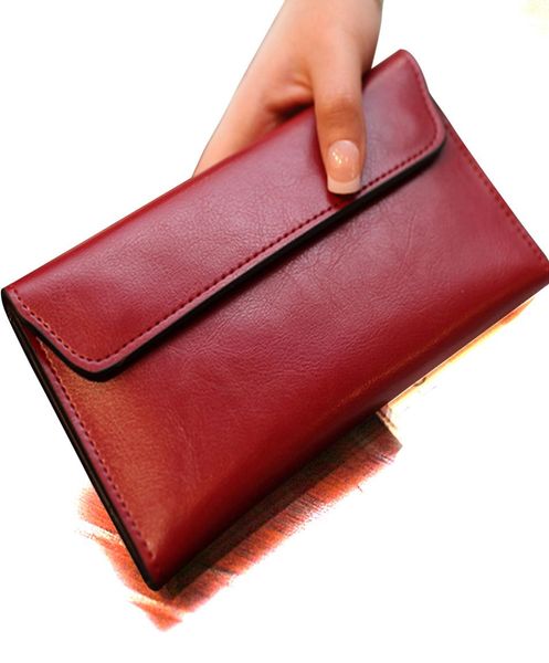 

sunny beach famous brand 2019 genuine leather women wallet purse bag designer wallets long money wallet y1907016216580, Red;black