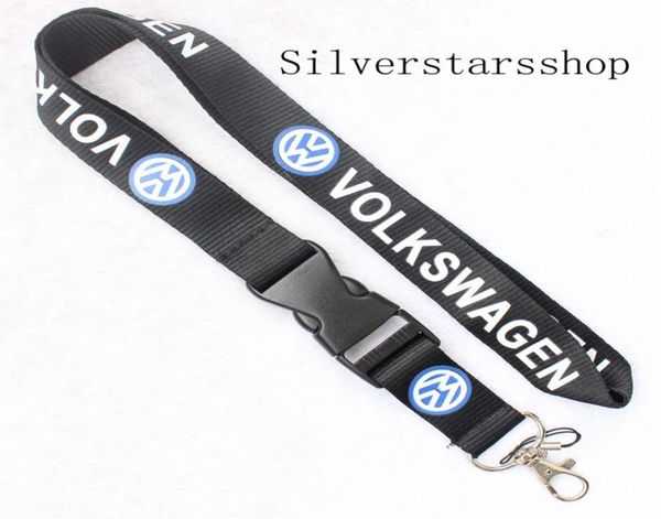 

10pcs volkswagon key chain neck lanyard pass logo keychain id vw whole4567828, Silver