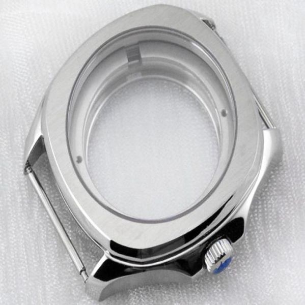 

40mm special scratch proof mineral glass watch case for eta 2824 shanghai 2824 movements watch accessories stainless steel watch c5602245