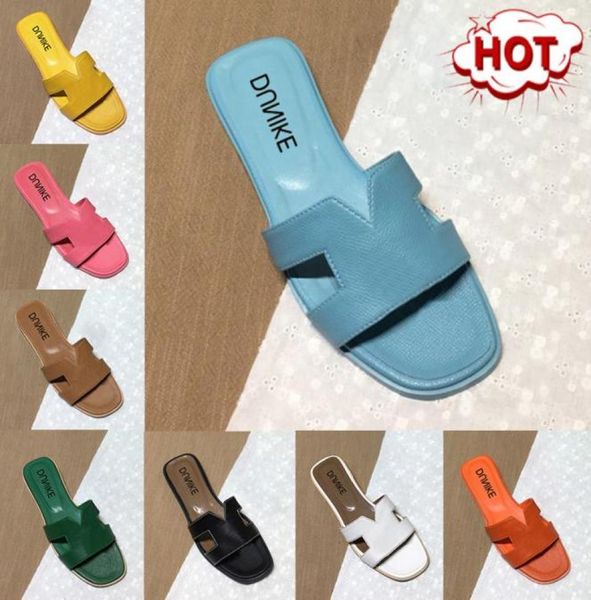 

with box designer orans slippers womens sandal flip flops slides summer beach slipper fashion luxurys women outdoor flats sandals 9058206, Black