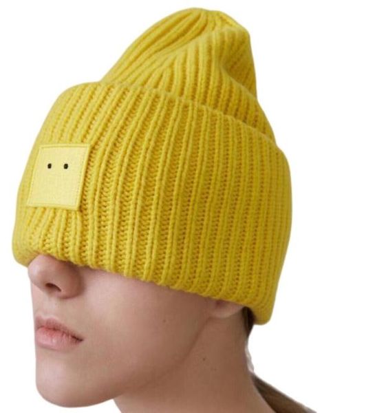 

designer beanie autumn winter knitted hat men and women beanies street outdoor fashion hats couple smiling face cap various3984453, Blue;gray