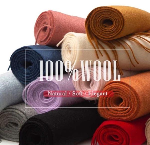 

winter pure long cashmere scarf women luxury brand real warm thick soft solid shawl ladies wrap 2201064418159, Blue;gray