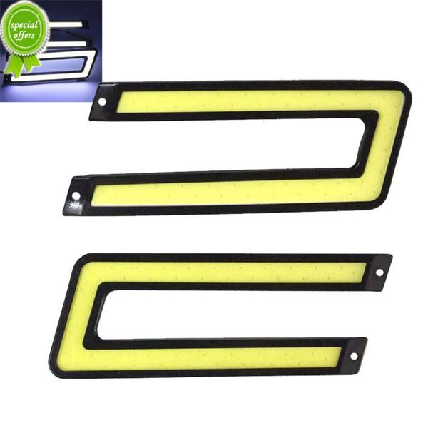 

new 2/4pcs 12v u shape daytime running light waterproof drl car led strip external lights signal lamp fog lamp universal