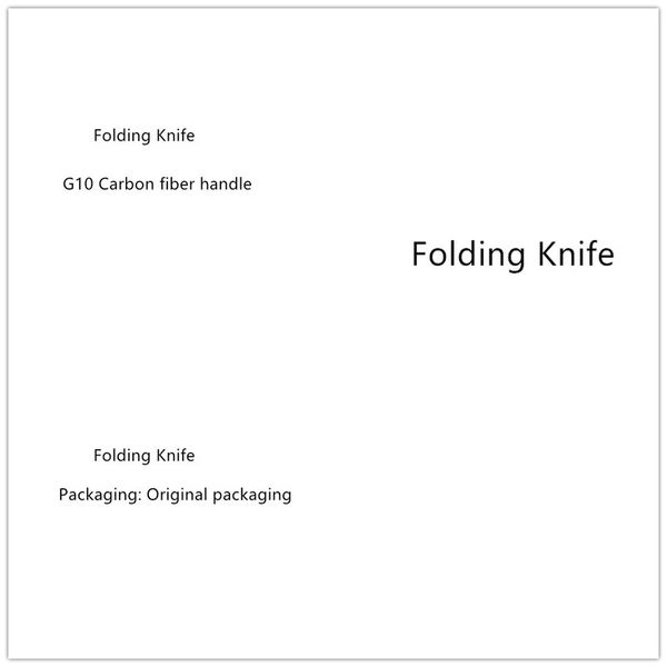

m fashion accessories c217gp c122 c229gp folding knife carbon fiber g10 handle outdoor camping hunting pocket knives, Silver