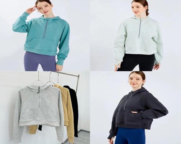 

undefinedlemens yoga sweatshirt scuba full half zip hoody hoodies outdoor leisure sweatshirts gym clothes women workout fitness thick549945