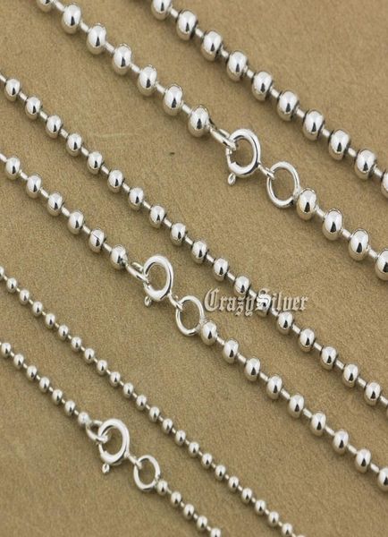 

925 sterling silver ball bead chain biker rocker punk necklace 8k0166258627